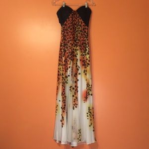 Cache Ombre Leopard Prom Dress